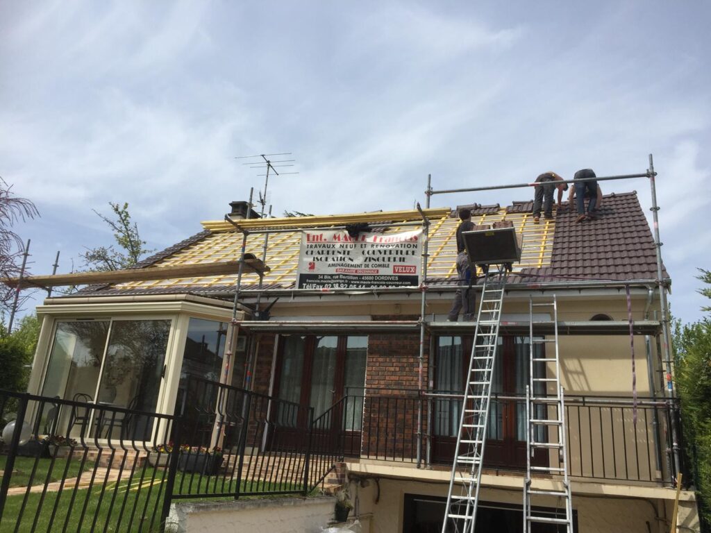 chantier toiture